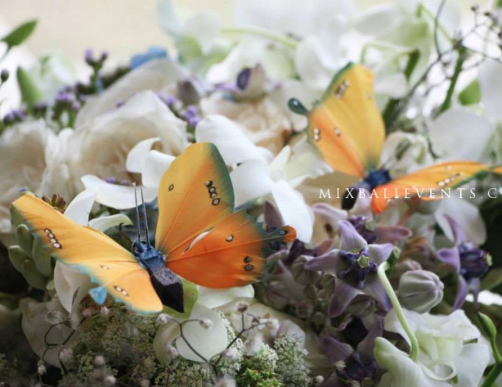 Wedding decor with butterflies