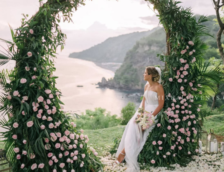 A cliff in the east of Bali