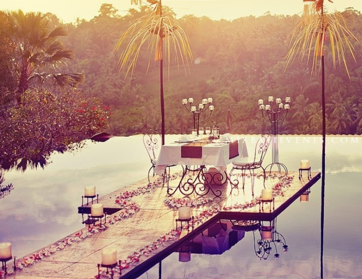 Romantic dinner in the jungle 